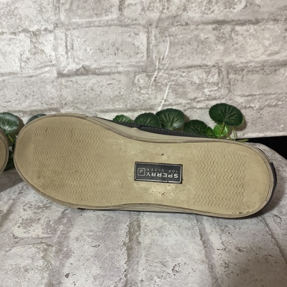 Sperry Topsider Black Sequins Shiny Black Trim‎ Purple Insole Women’s 7M - Picture 10 of 10